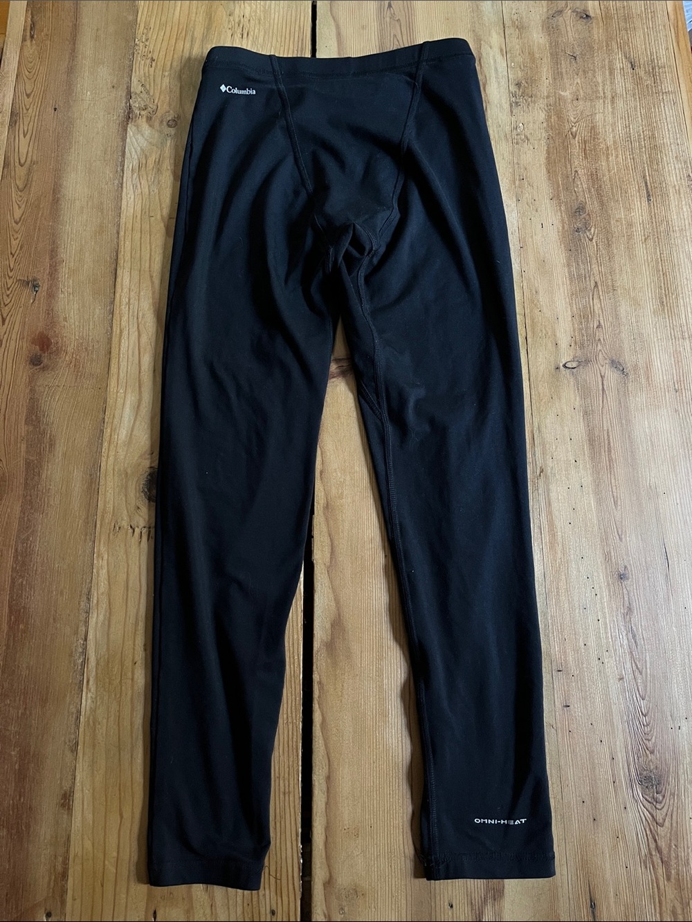 COLUMBIA Boys 10-12 Black Baselayer Leggings Omni-Tech